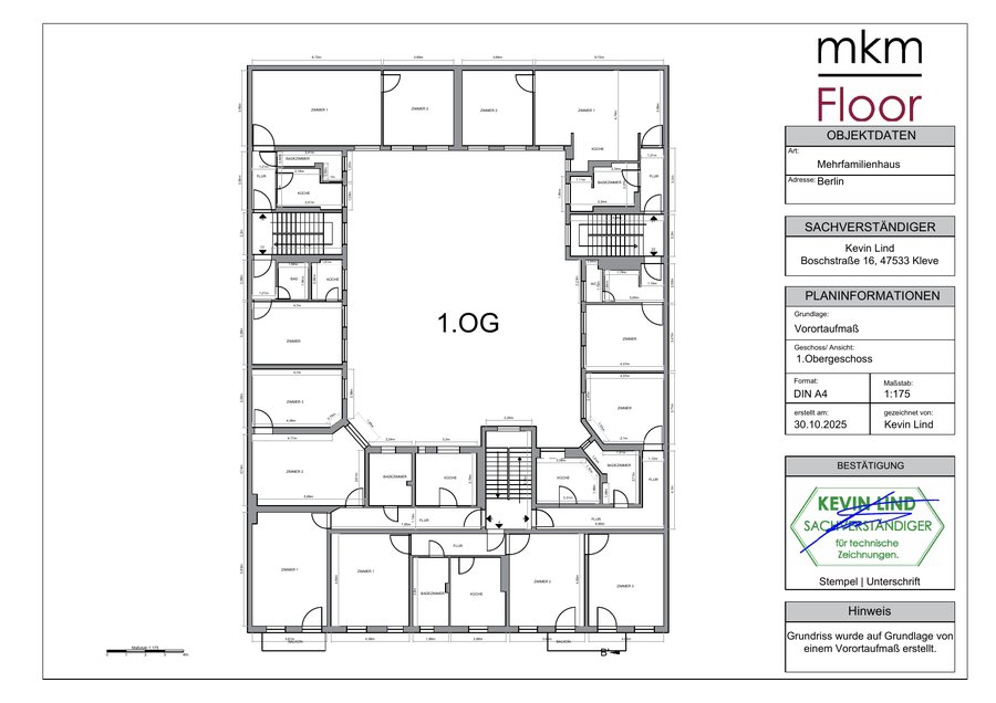 Grundriss Mehrfamilienhaus